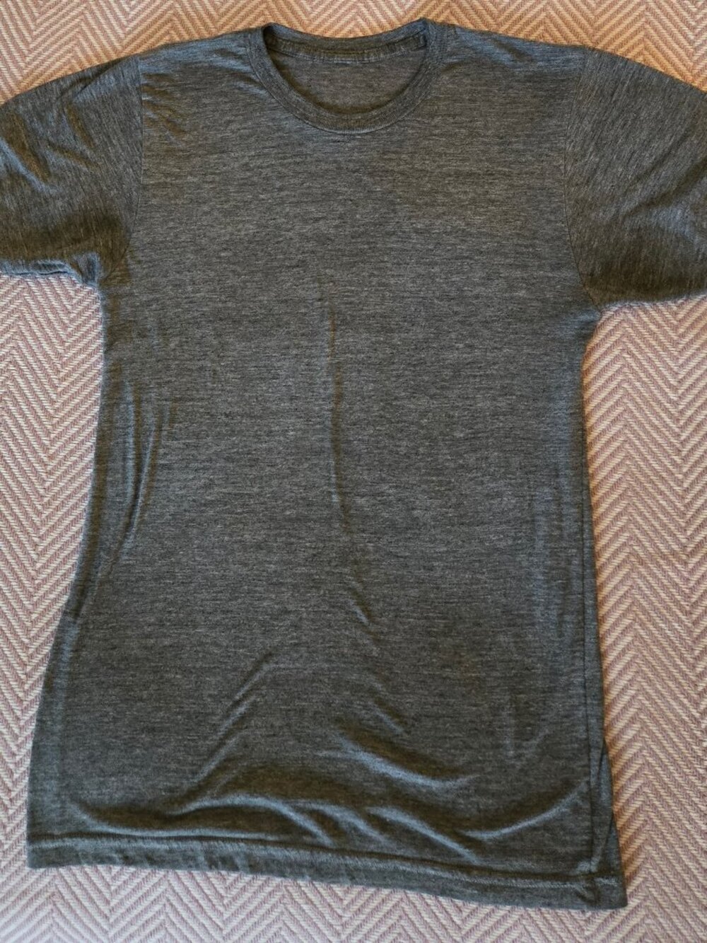 American Apparel Slub Crew T-shirt - Grey - Small